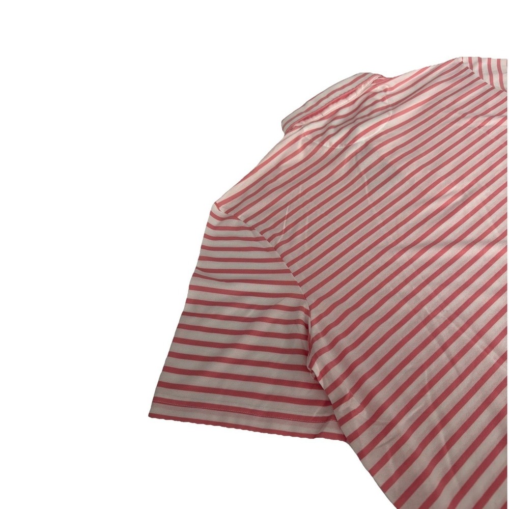RLX Ralph Lauren Mens XL Golf Polo Shirt Pink White Striped Wicking Performance - Picture 9 of 12